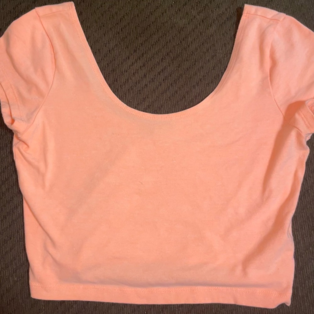 Orange crop top medium